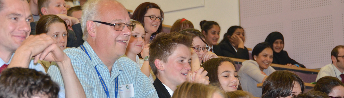 Children and adults in audience at Salters' Festival