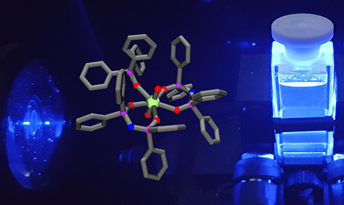 chemistry molecule composition, liquids and a chart on a reflective background