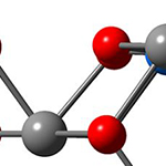 A close-up of a molecular structure